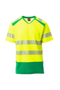 Reflexní pracovní tričko Payper WAY Barva: Žlutá Fluo/ Zelená, Velikost: 2XL (S00538P11801020XXL)