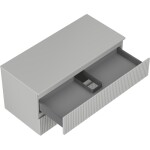 MEXEN/S - Rivel koupelnová skříňka pod umyvadlo 100 cm s deskou, 2 zásuvky, reliéf , šedá mat 91A20-10047-2-BFFC62