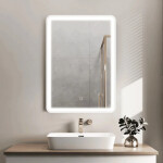 Zrcadlová skříňka s osvětlením SAT 50x71 cm kov SATZGALED5071BI SATZGALED5071BI