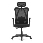 Židle kancelářská, nastavitelný podhlavník, potah černá síťovina mesh, mechanika permanent kontakt