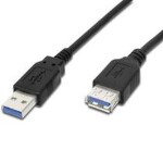 KABEL USB A-A prodlužovací 3.0m / 3.0 5Gb/s / černý High Quality (KU3PAA3BK)