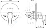 IDEAL STANDARD - Oglio Sprchová baterie pod omítku, chrom A7162AA