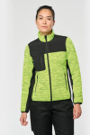 WK WK 9109 Dámská pracovní pletená fleecová bunda 20.9109 fluorescent yellow melange/black M