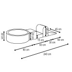 PLUSH NEST PLUSH NEST Zelená hrací sestava s bazénem (3 prvky + suchý bazén Ø 90 × 30 cm) a 200 míčky