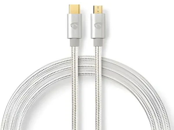 Nedis USB-C - Micro-B USB 2.0 opletený / USB kabel / 480 Mbps / pozlacené konektory / 2 m (CCTB60650AL20)
