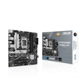 ASUS B760M-A D4 (CSM) / B760M / LGA 1700 / 4x DDR4 / PCIEx16 / 1x 2.5GLAN / mATX (90MB1D00-M0EAYC)