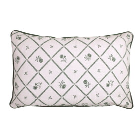 Strömshaga Bavlněný povlak na polštář Lovisa Green / White 60 × 40 cm, zelená barva, textil