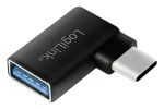 LogiLink adaptér USB-C(M) - USB-A(F) 90° černá / Adaptér / USB 3.2 Gen1 / 5 Gbit/s / 15 W (AU0055)