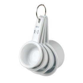 Garden Trading Smaltované odměrky White – set 4 ks, bílá barva, smalt