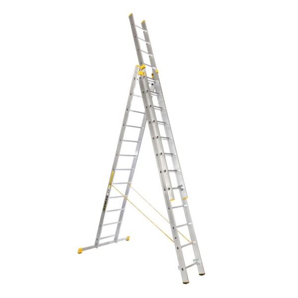 Žebřík AL, trojdílný, 3x12 příček, 8,65m, ALVE FORTE PROFI PLUS 8612
