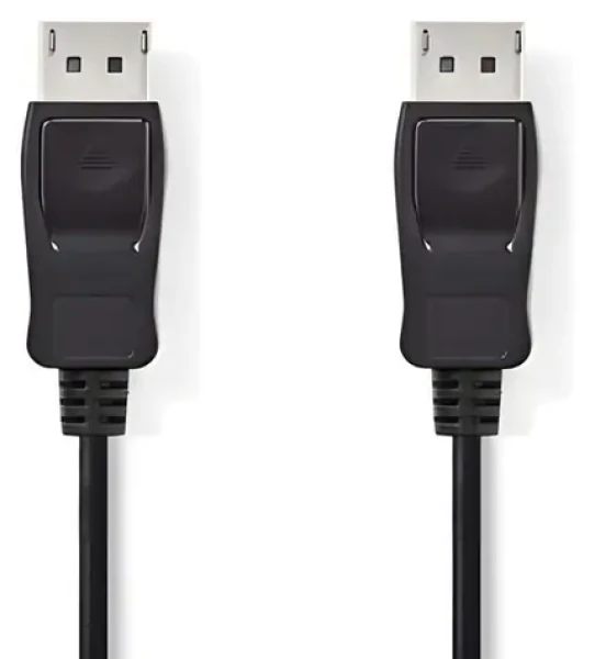 Nedis DisplayPort kabel 3 m černý / Kabel DisplayPort / 4K 60Hz / Poniklované konektory / Kulatý PVC (CCGP37010BK30)