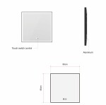 Erga Samira, LED zrcadlo 80x80cm v černém rámu, 2415 lm, 3 barvy světla, přední/zadní osvětlení, ERG-V01-SAMIRA-8080-BK