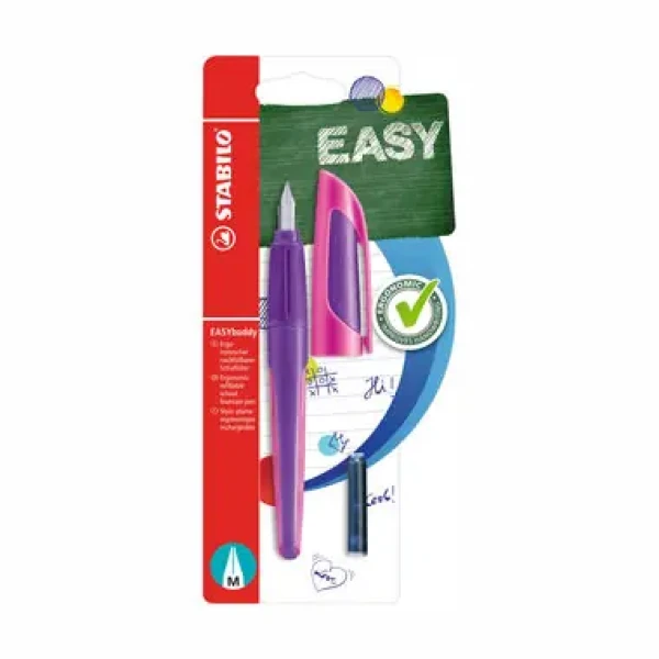 STABILO® EASYbuddy fialová/růžová - vč. bombičky s modrým zmizíkovatelným koustem (B-51560-5)