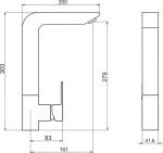 NOVASERVIS - Dřezová baterie EDGE chrom 36714,0