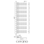 CERANO - Koupelnový elektrický radiátorový set Burke - L/P - 600W - černá matná - 1600x500 mm CER-680549