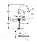 GROHE - Start Classic Dřezová baterie, chrom 31553001