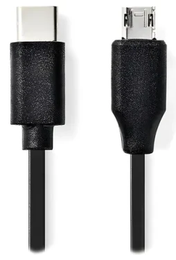 Nedis kabel USB-C - Micro-B černý / Kabel USB / USB 2.0 / 1 m (CCGL60750BK10)
