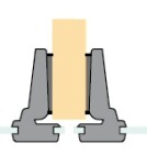 Hettich závěs na sklo polonaložený 95° (104496)