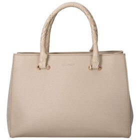 Trendy dámská koženková kabelka do ruky Sonia, tmavě béžová