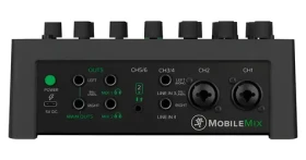 Mackie MobileMix černá / Mixážní pult / 8 kanálů / Bluetooth / USB-C / baterie (MobileMix)