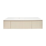 Koupelnová skříňka s umyvadlem Naturel Austen 165x35x52 cm beige mat Naturel Austen165BG AUSTEN165BG