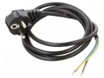 Síťový kabel 230VAC Schuko - 1,8m, vidlice 90°, drátové vývody
