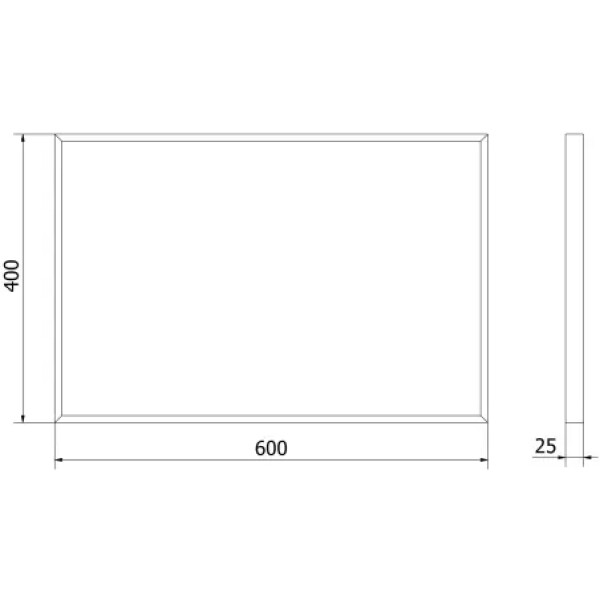 MEXEN - Loft zrcadlo 60 x 40, zlatý rám 9852-060-040-000-50