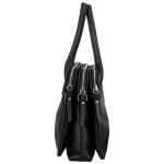Módní dámská kožená kabelka do ruky Sawina, černá