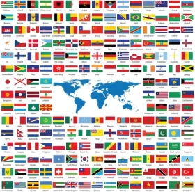 YAZZ Čtvercové puzzle Vlajky