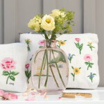 GREEN GATE Kosmetická taštička s výšivkou Estrid White, multi barva, textil