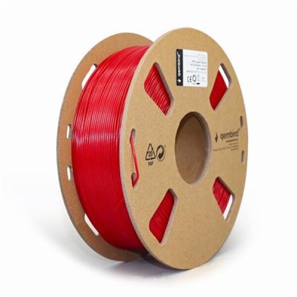 C-TECH GEMBIRD Filament GEMBIRD, PETG, 1,75mm, 1kg, červená