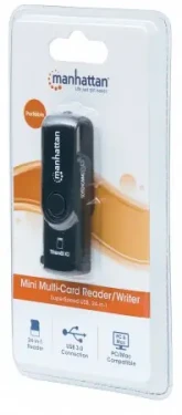 Manhattan mini Externí USB čtečka karet SD/MMC 24v1 černá / USB 3.0 (101981-MA)