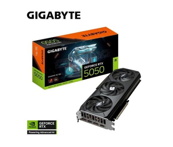 GIGABYTE VGA NVIDIA GeForce RTX 5050 GAMING OC 8G, 8G GDDR6, 2xDP, 2xHDMI EDF_1706206