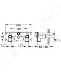 GROHE - Příslušenství Připojovací set pro termostatickou elektronickou umyvadlovou baterii 39383000