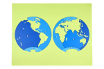 Moyo Montessori Moyo Montessori Puzzle - mapa oceánů - bez rámečku