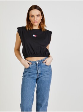 Černé dámské cropped tričko Tommy Jeans