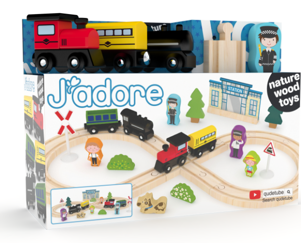 Hrací set vlakové nádraží - 34 ks - J'ADORE