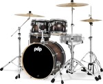 PDP Concept Maple 4 Piece Studio Set Satin Charcoal Burst Laquer