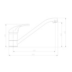 INVENA - Baterie dřezová MITRIS černá BZ-79-004-A