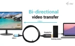 I-tec USB-C DisplayPort redukce černá / Redukce / Obousměrná / DisplayPort 1.4 / 8K 30Hz / 1,5 m (C31CBLDP8KBIDIR)