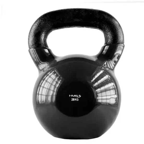 HMS KNV28 Kettlebell pokrytý vinylem 28 kg černý (5907695524215)