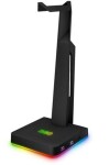 Pouzdro CONNECT IT NEO Stand-It RGB stojánek na sluchátka + USB hub, černé