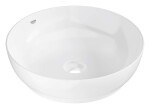 GROHE - Essence Umyvadlo na desku, průměr 45 cm, bez přepadu, bez otvoru pro baterii, alpská bílá 103560SH00