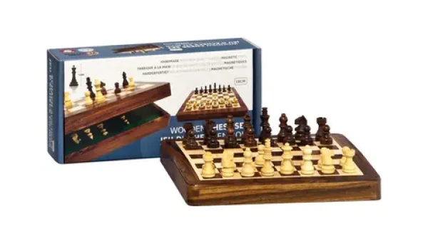 PIATNIK Dřevěné šachy magnetické 18 cm