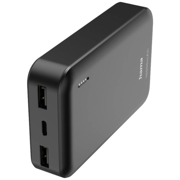 Hama Pocket 10 černá / Powerbanka / 10000 mAh / 2x USB-A / 5V / 2.1A (201708-H)