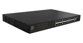 LevelOne GEP-2821 / Switch / 24x GE PoE+ / 2x GE / 2x SFP / 390 W PoE / Unmanaged / 19" (GEP-2821)
