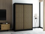 Šatní skříň Abi Lamelo 1 Barva korpusu: Černá, Rozměry: 120 cm