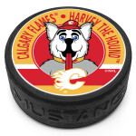 Mustang Puk Calgary Flames NHL Harvey Mascot Textured Puck