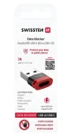 Swissten DataGUARD černá / Nabíjecí adaptér / USB-A na USB-C / blokace dat (73501221)