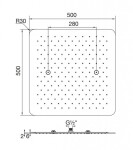 STEINBERG - 390 Hlavová sprcha, 50x50 cm, leštěný nerez 390 5502